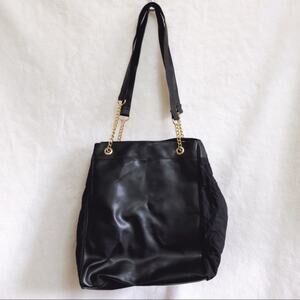 Lancôme Black Gold Chain Shoulder Clasp Bag